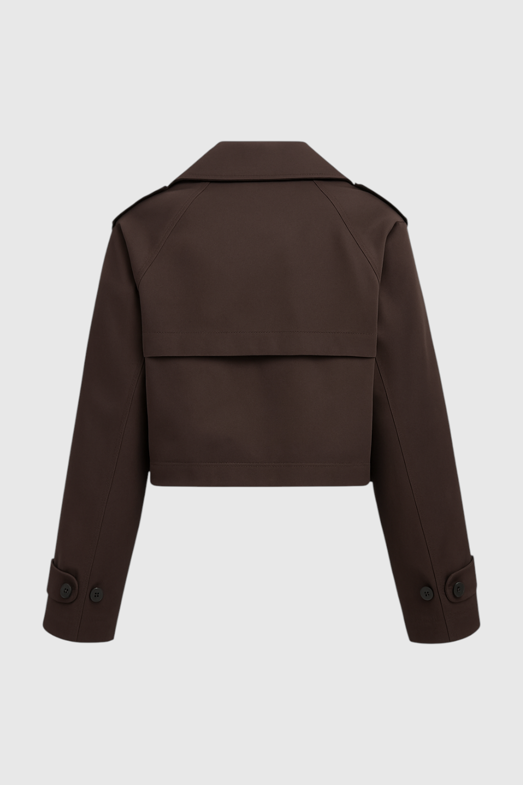 Victoria | Chic Brown Windbreaker Jacket with Double-Breasted Design - Lumina