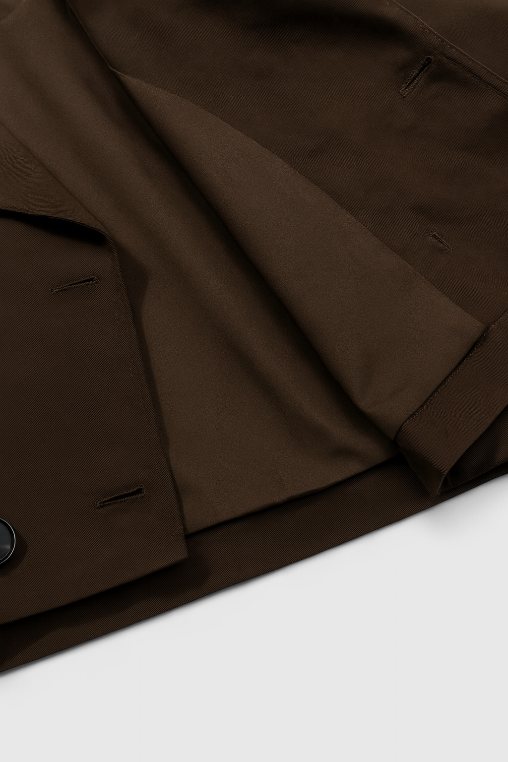 Victoria | Chic Brown Windbreaker Jacket with Double-Breasted Design - Lumina