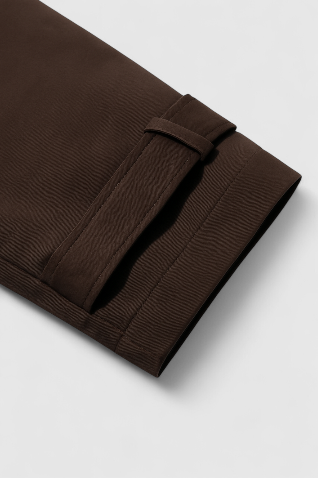 Victoria | Chic Brown Windbreaker Jacket with Double-Breasted Design - Lumina
