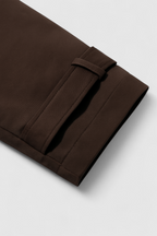 Victoria | Chic Brown Windbreaker Jacket with Double-Breasted Design - Lumina