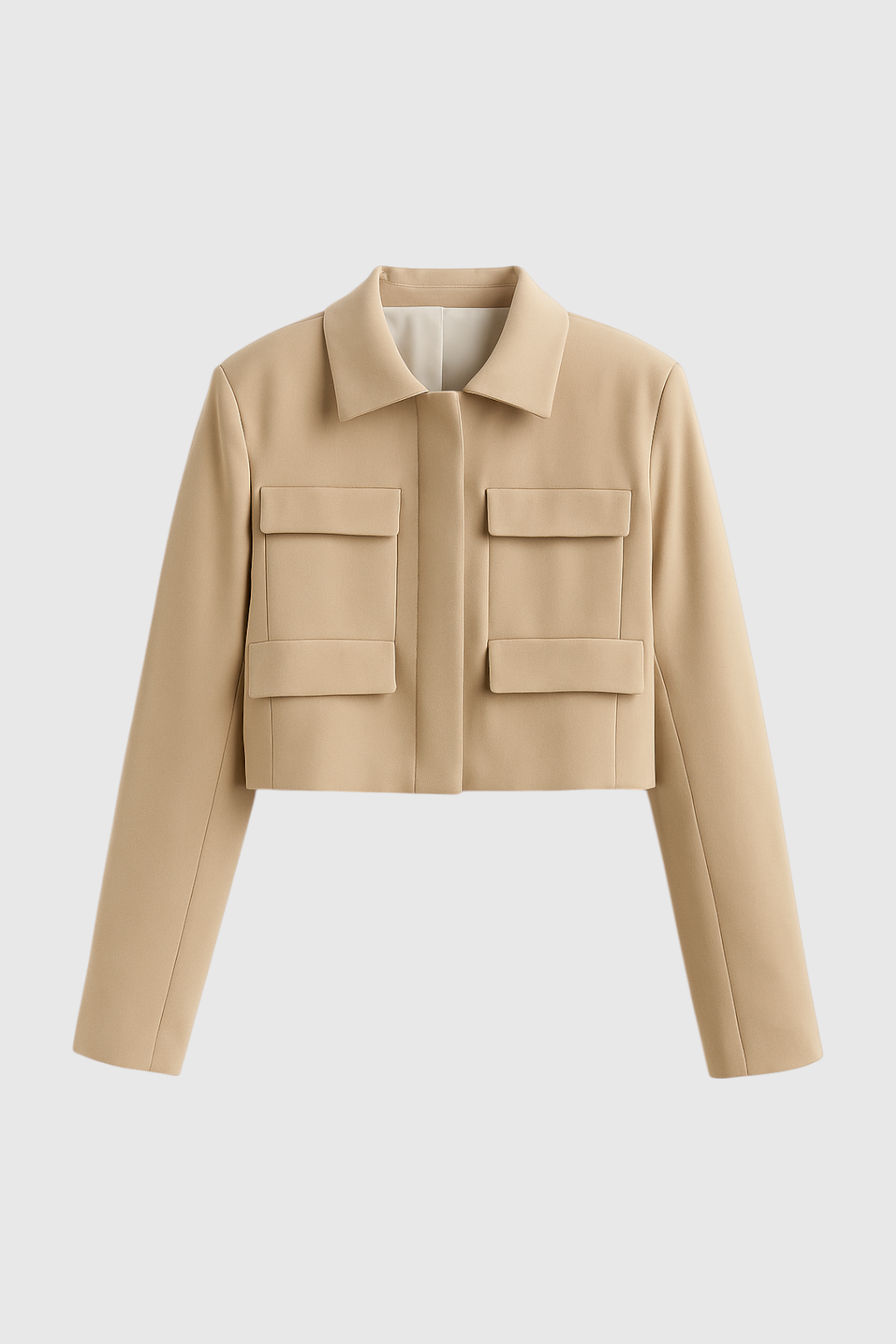 Victoria | Chic Cropped Button Jacket with Flattering Fit - Lumina