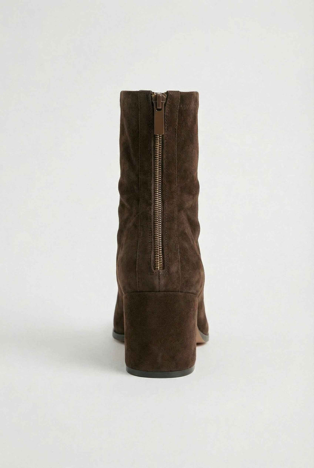 Victoria | Chic Dark Brown Block Heel Ankle Boots with Sleek Design - Lumina