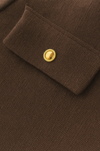 Victoria | Chic Dark Brown Short Jacket with Tailored Fit - Lumina