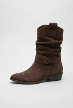 Victoria | Chic Dark Brown Suede Ankle Boots with Warm Lining - Lumina