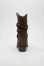 Victoria | Chic Dark Brown Suede Ankle Boots with Warm Lining - Lumina