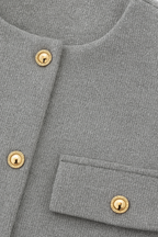 Victoria | Chic Gray Short Jacket with Versatile Style - Lumina
