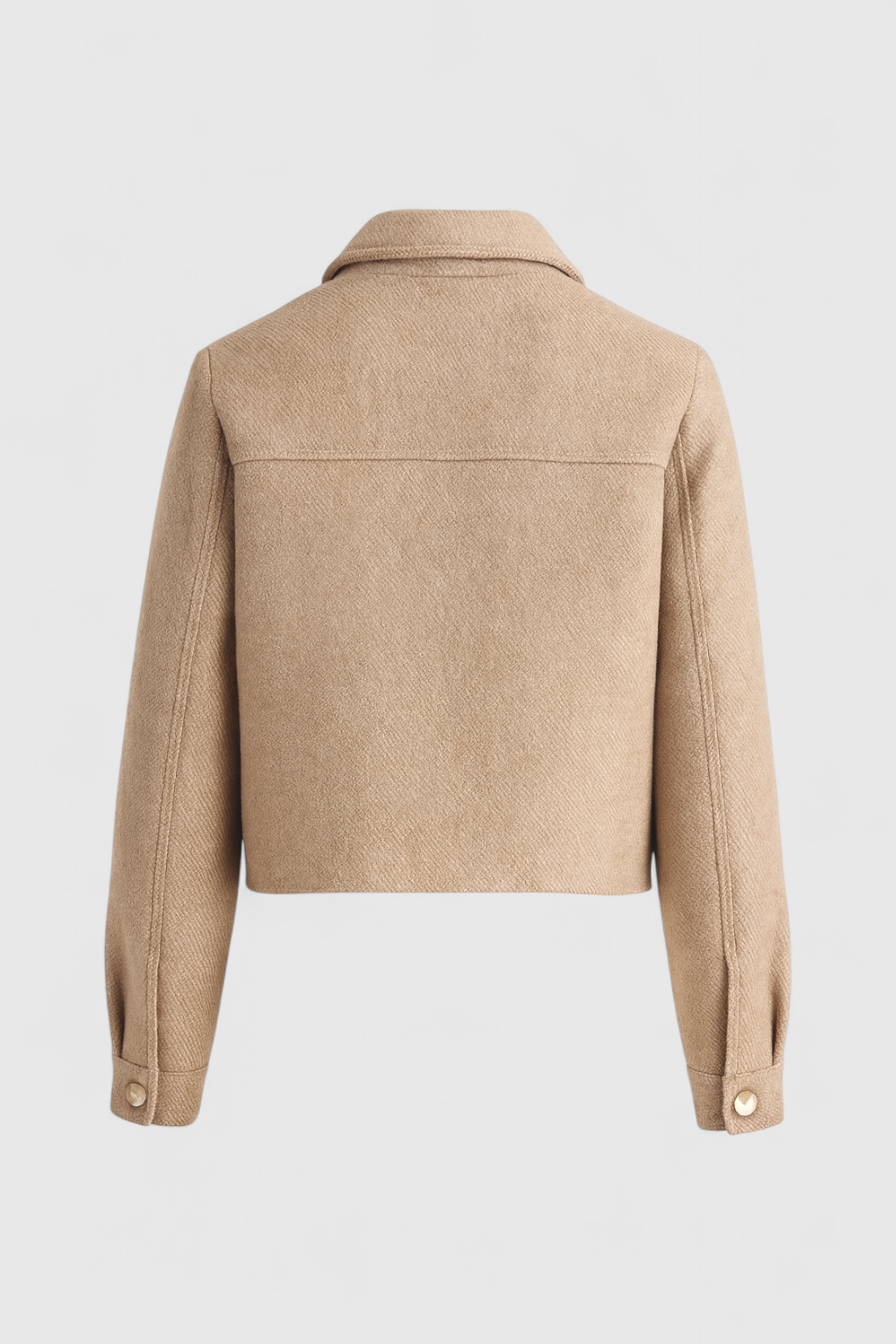 Victoria | Chic Khaki Women's Windbreaker Jacket with Lapel Collar - Lumina
