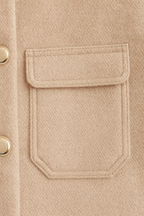 Victoria | Chic Khaki Women's Windbreaker Jacket with Lapel Collar - Lumina