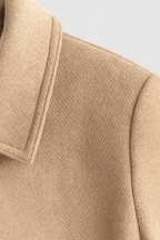 Victoria | Chic Khaki Women's Windbreaker Jacket with Lapel Collar - Lumina