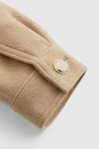Victoria | Chic Khaki Women's Windbreaker Jacket with Lapel Collar - Lumina