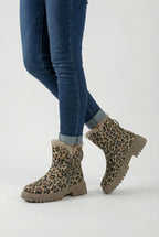 Victoria | Chic Leopard Ankle Boots with Cozy Lining - Lumina