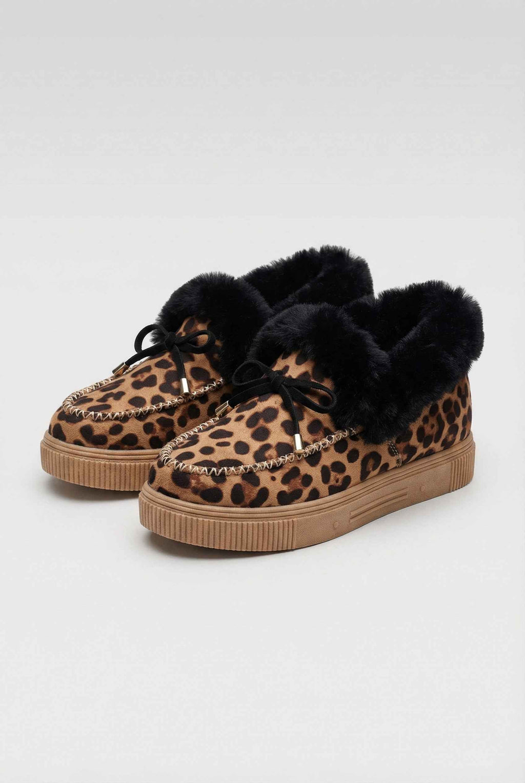 Victoria | Chic Leopard Print Ankle Boots with Cozy Lining - Lumina