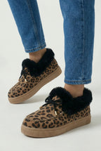 Victoria | Chic Leopard Print Ankle Boots with Cozy Lining - Lumina