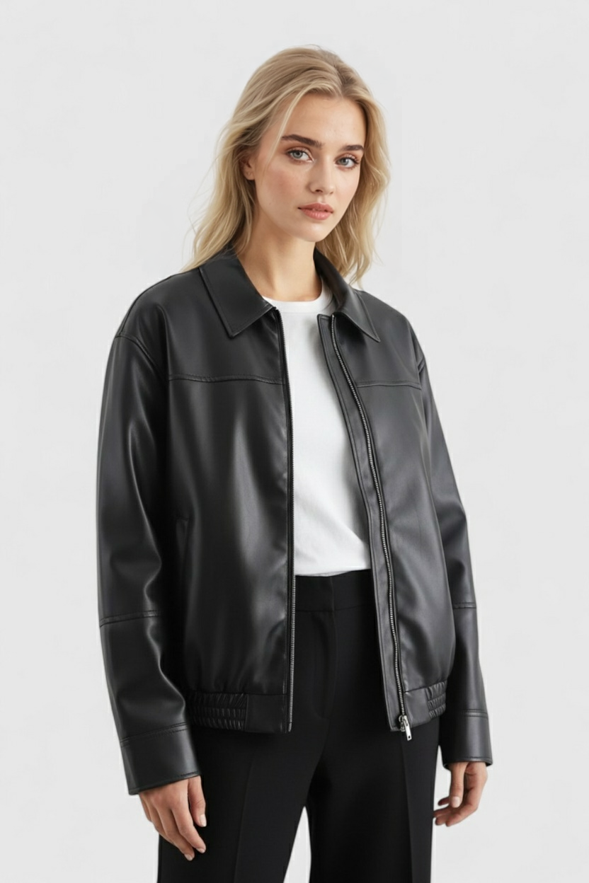 Victoria | Chic Loose Fit Aviator Jacket for Women - Lumina