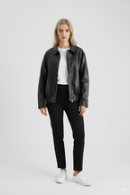 Victoria | Chic Loose Fit Aviator Jacket for Women - Lumina