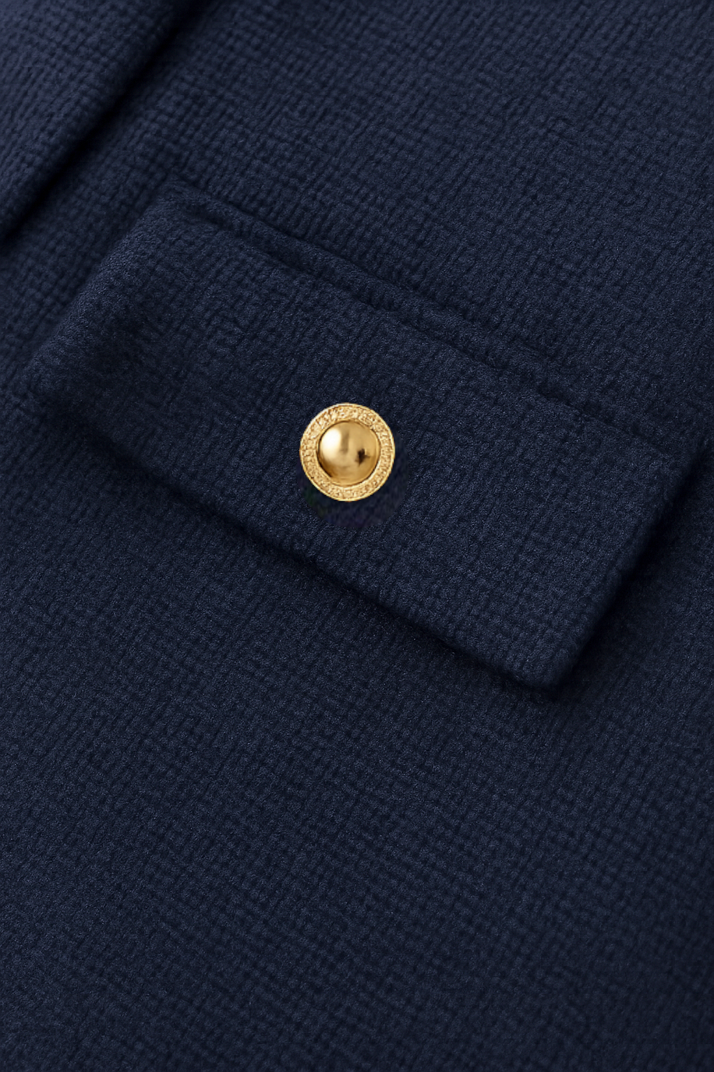 Victoria | Chic Navy Short Jacket with Modern Silhouette - Lumina