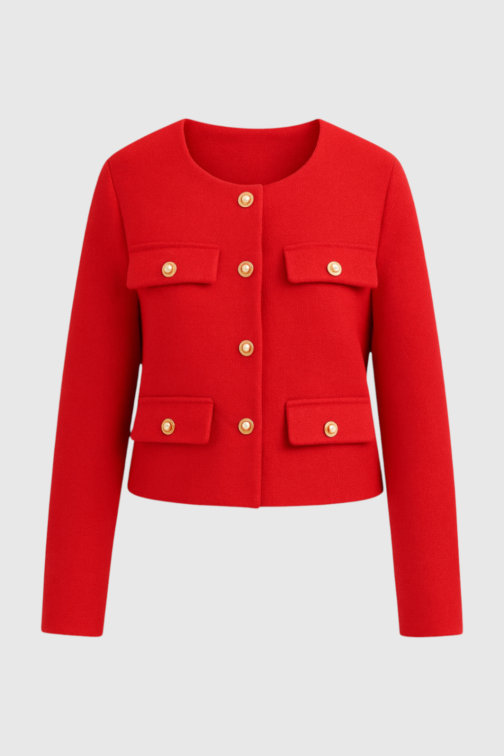 Victoria | Chic Red Short Jacket with Versatile Style - Lumina