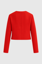 Victoria | Chic Red Short Jacket with Versatile Style - Lumina