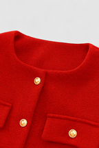 Victoria | Chic Red Short Jacket with Versatile Style - Lumina