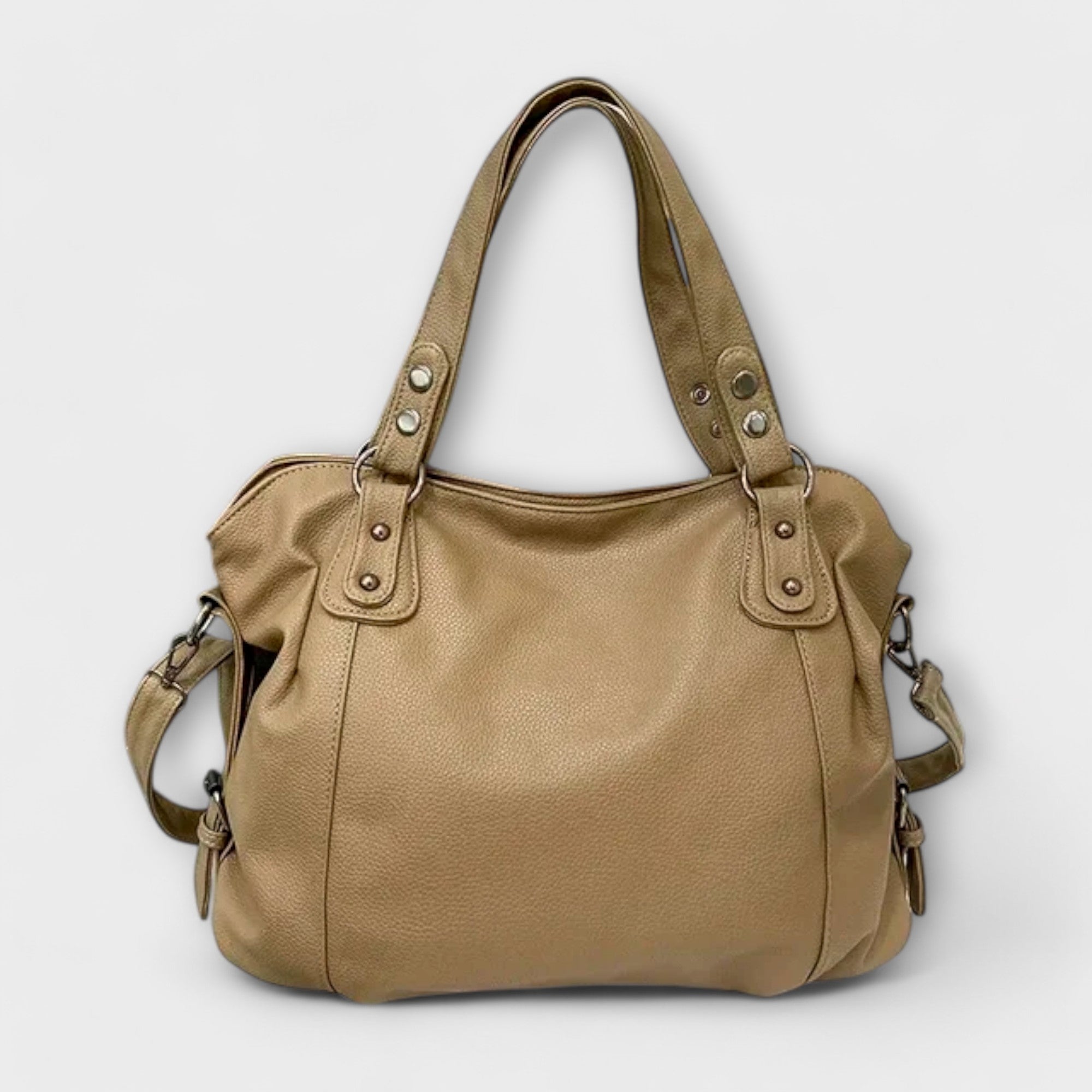 Victoria | Chic Structured Hobo Shoulder Bag with Dual Straps - Lumina