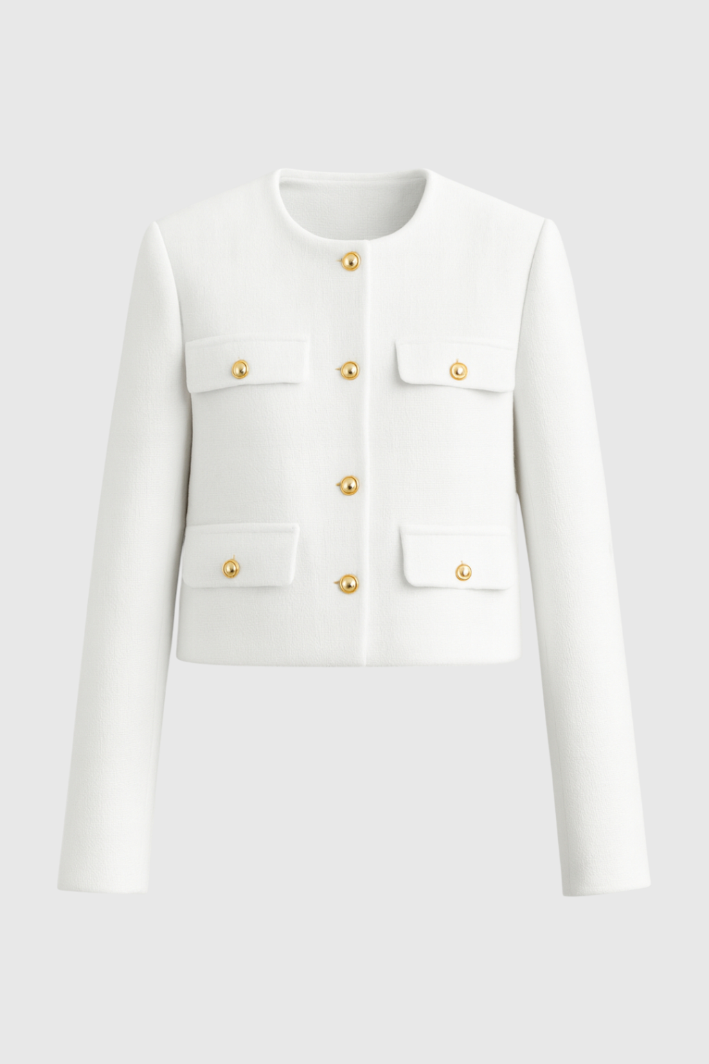 Victoria | Chic Tailored White Short Jacket with Versatile Style - Lumina