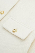 Victoria | Chic Tailored White Short Jacket with Versatile Style - Lumina