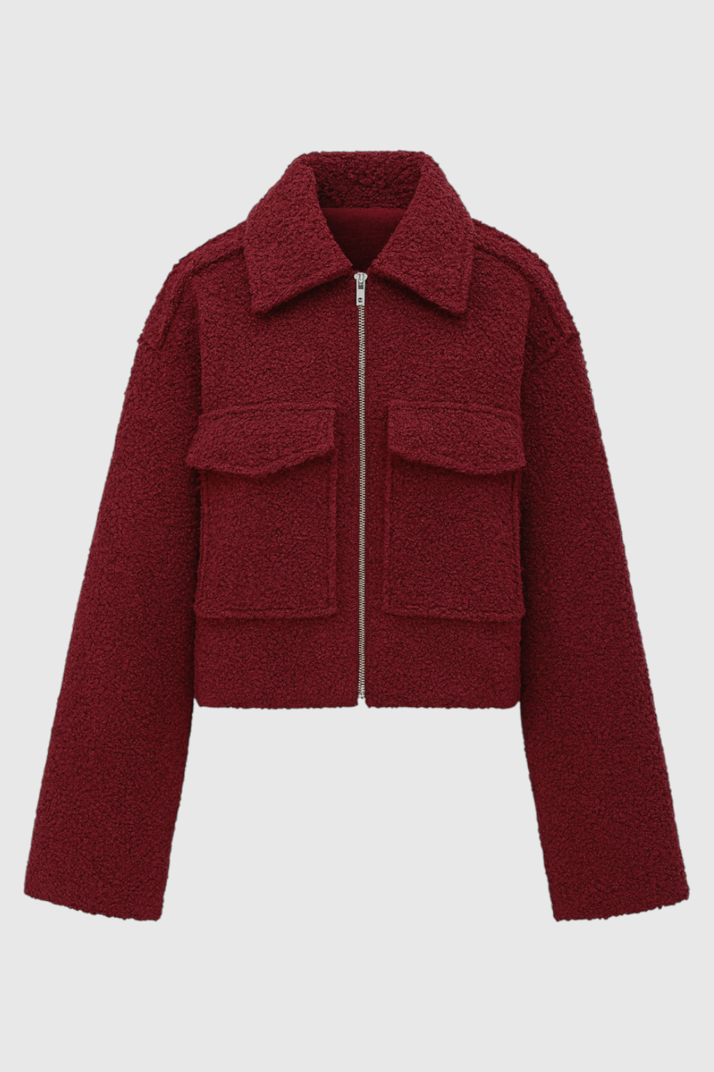 Victoria | Chic White Zip-Up Jacket with Vintage Lapel - Lumina