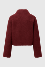 Victoria | Chic White Zip-Up Jacket with Vintage Lapel - Lumina