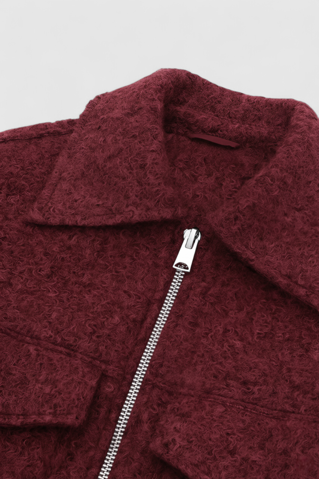 Victoria | Chic White Zip-Up Jacket with Vintage Lapel - Lumina