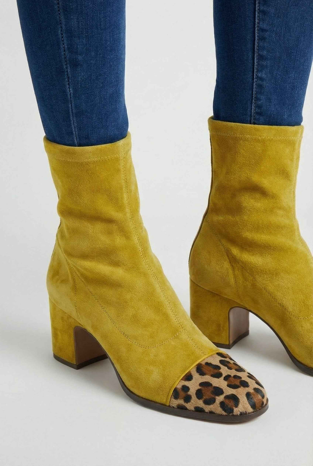 Victoria | Chic Yellow Mid Calf Boots for Women with Warm Lining - Lumina