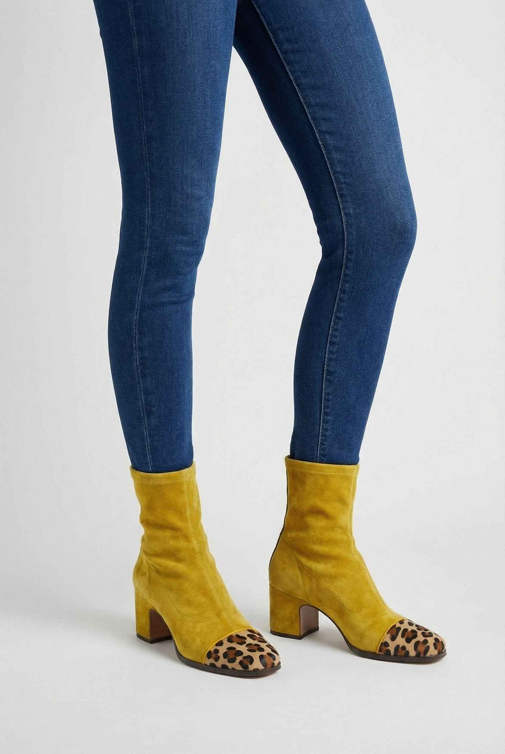 Victoria | Chic Yellow Mid Calf Boots for Women with Warm Lining - Lumina