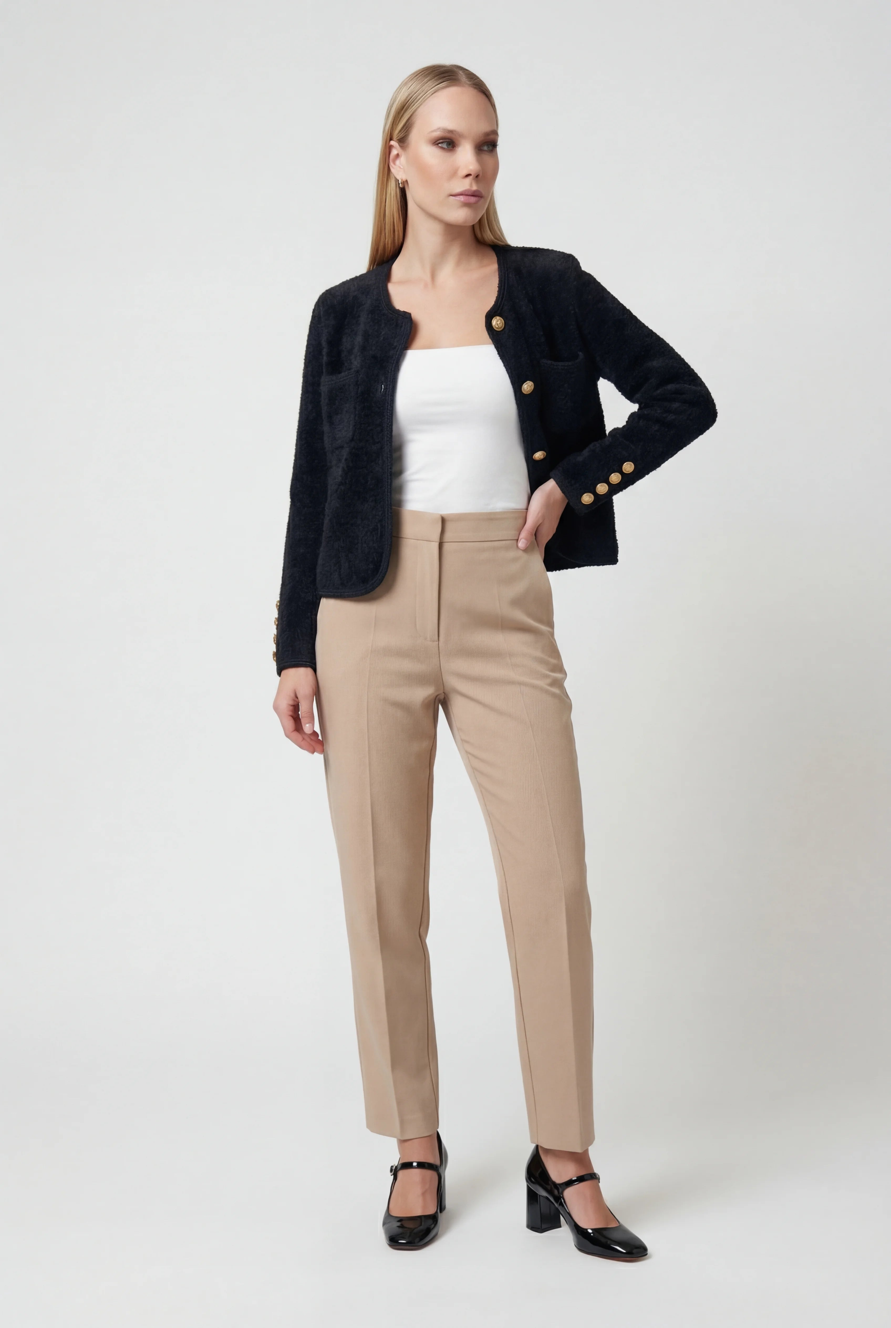 Victoria | Cozy Black Long Cardigan Sweater with Open Front Design - Lumina