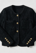 Victoria | Cozy Black Long Cardigan Sweater with Open Front Design - Lumina