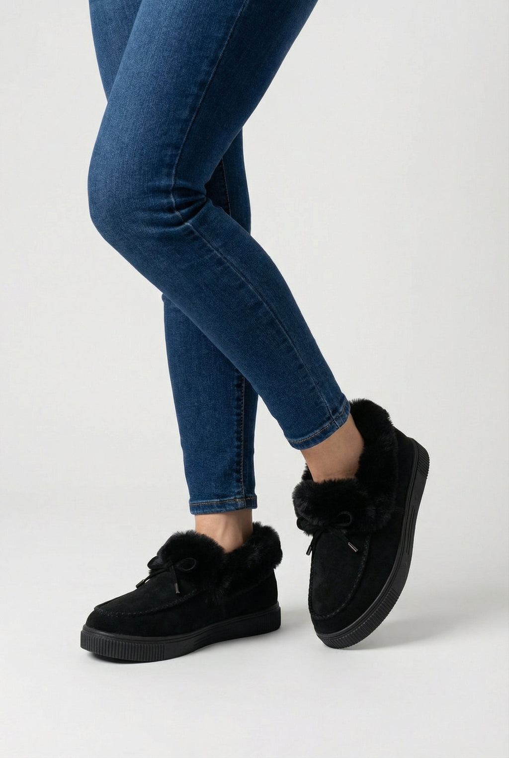Victoria | Cozy Black Winter Boots with Warm Lining - Lumina