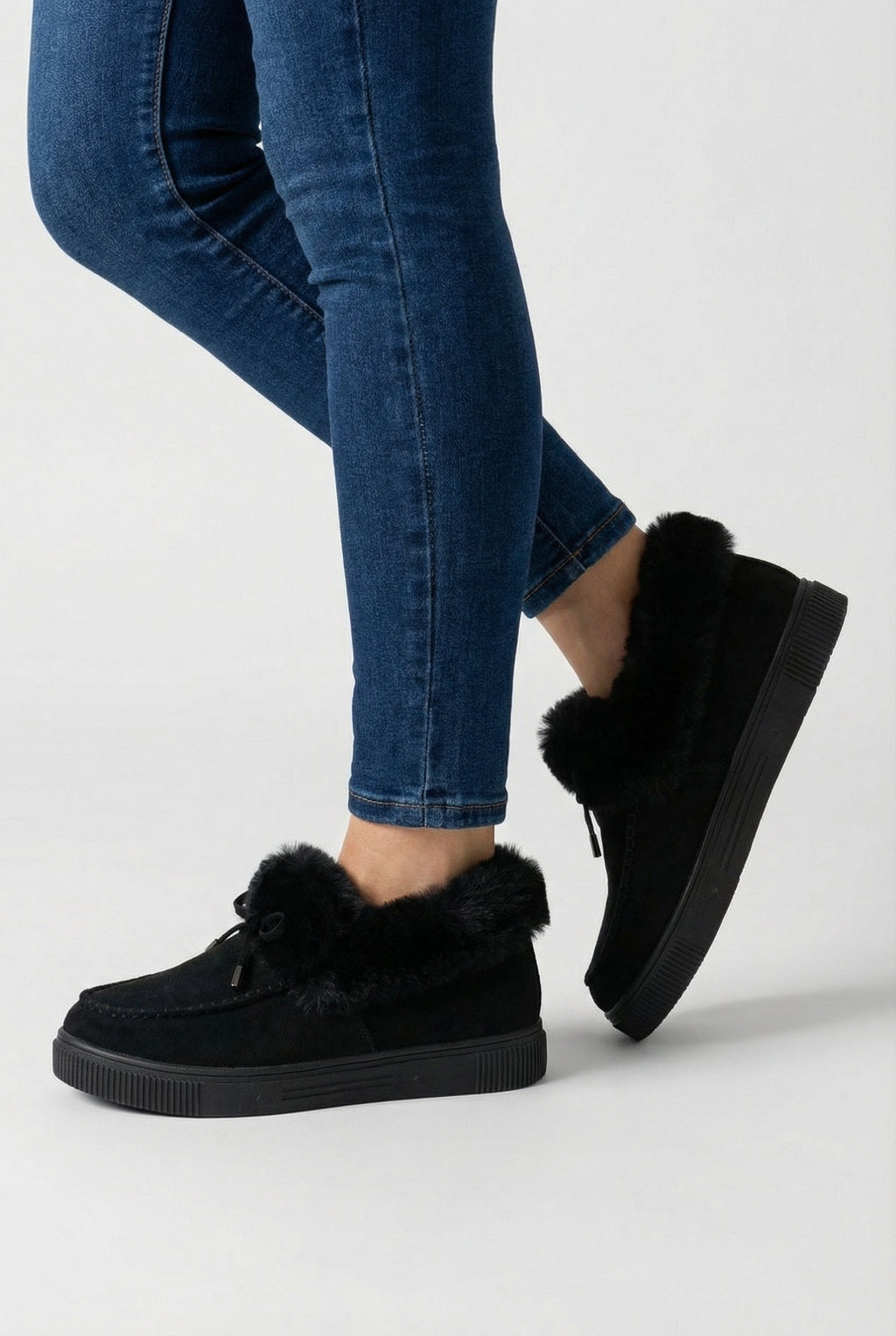 Victoria | Cozy Black Winter Boots with Warm Lining - Lumina
