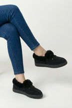 Victoria | Cozy Black Winter Boots with Warm Lining - Lumina