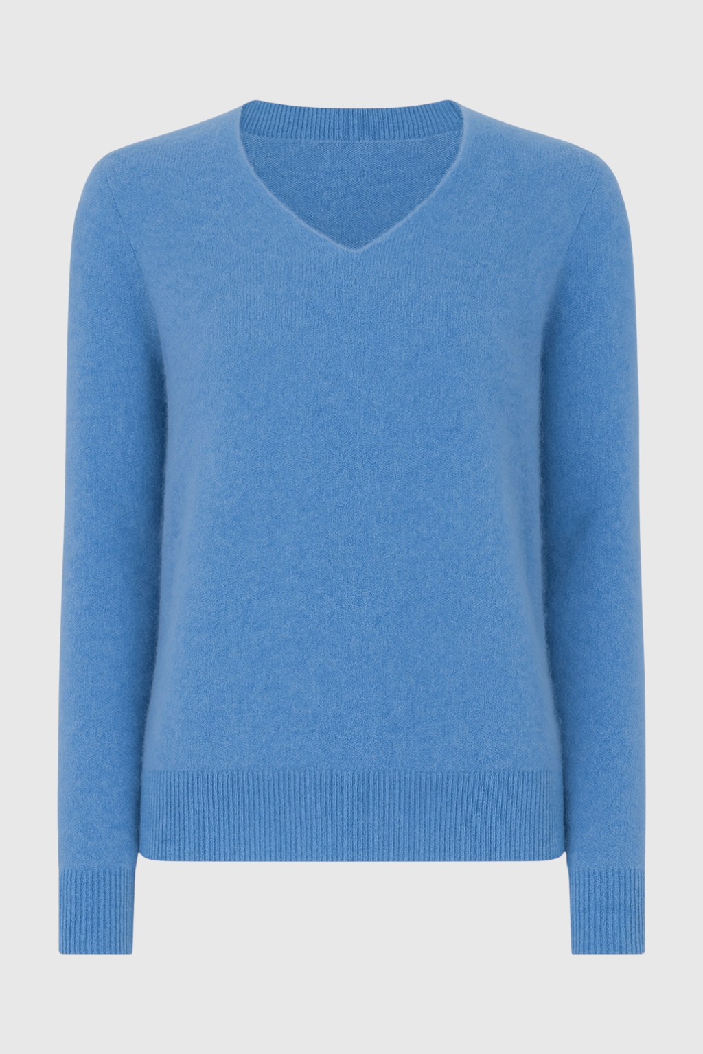 Victoria | Cozy Blue V-Neck Women's Sweater with Flattering Fit - Lumina