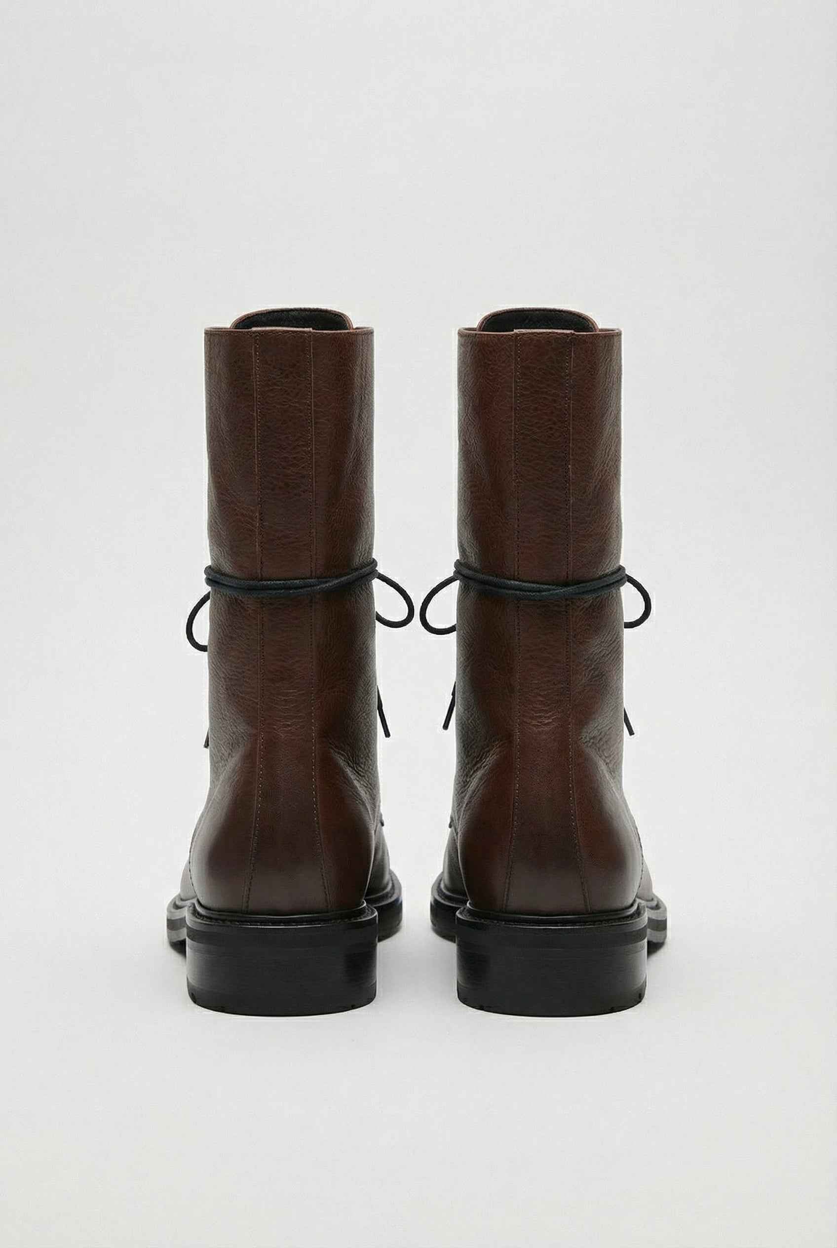 Victoria | Cozy Brown Lace Up Ankle Boots with Chic Detailing - Lumina