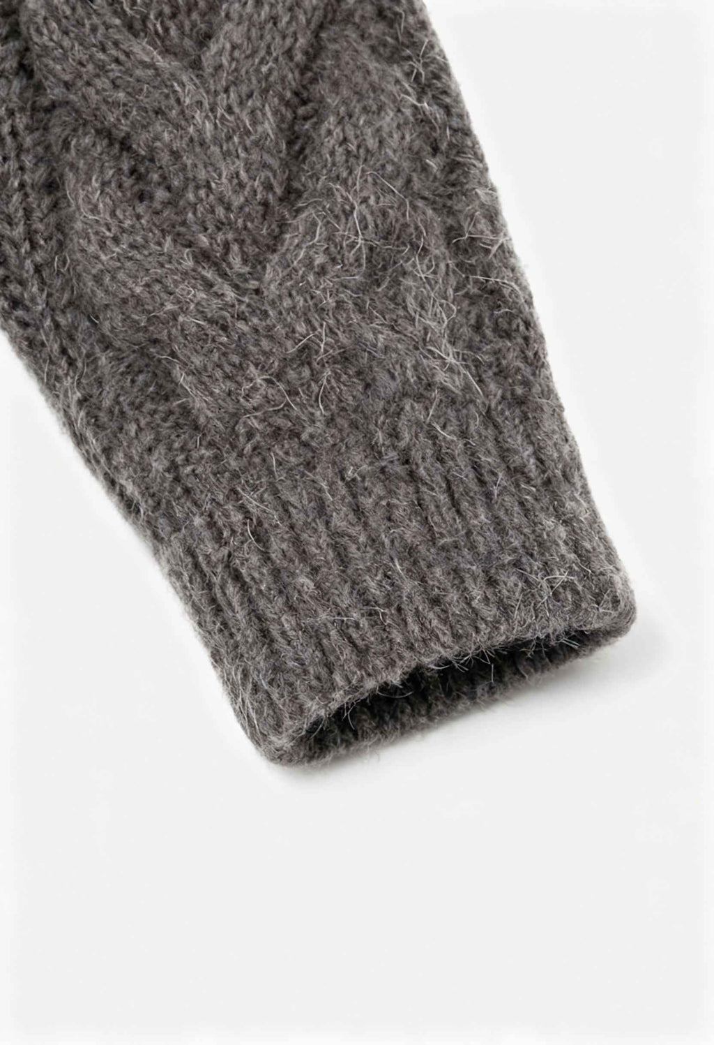 Victoria | Cozy Gray Cardigan Sweater with Zipper Detail - Lumina