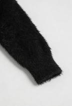 Victoria | Cozy Long Black Cardigan Sweater with Open Front Design - Lumina