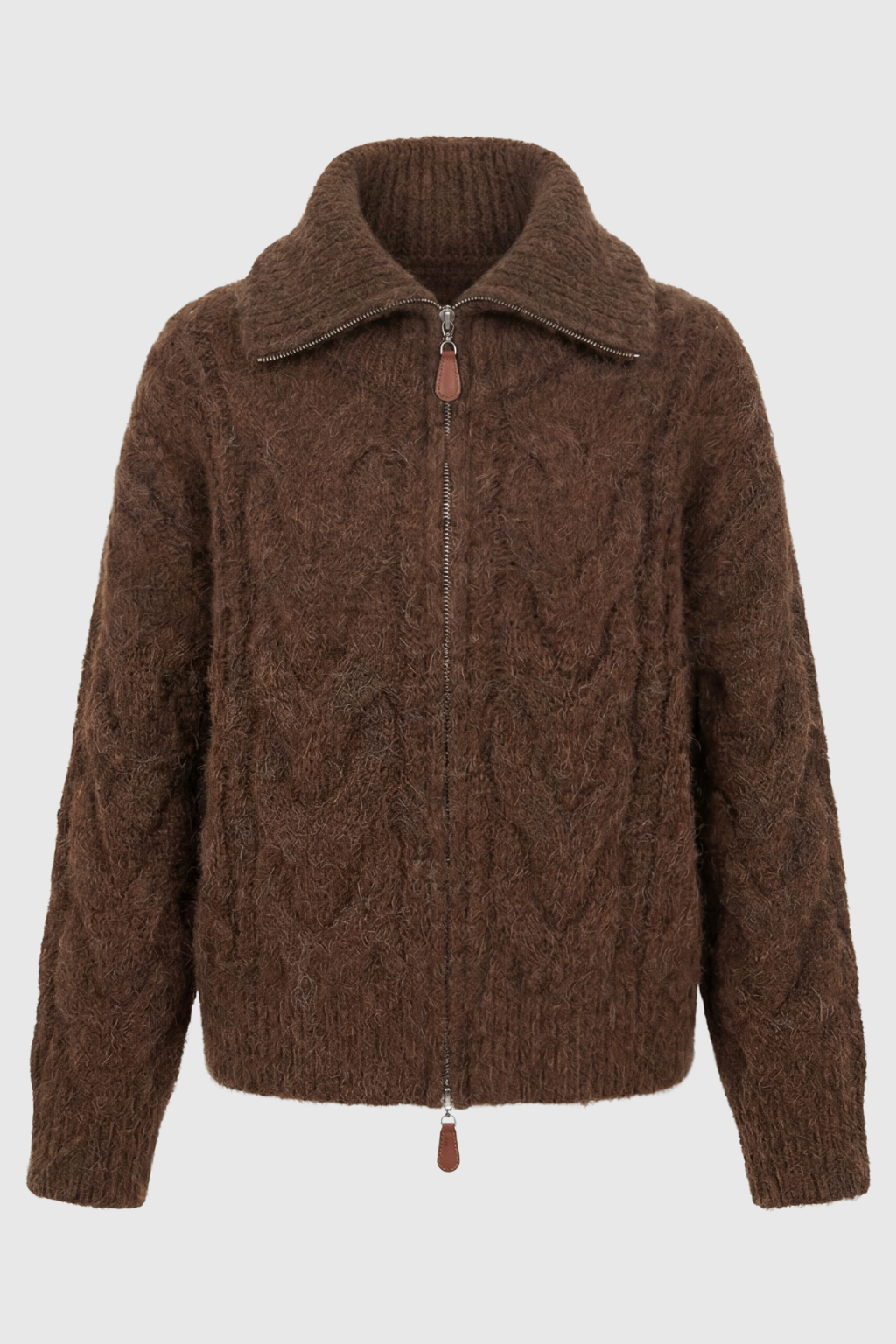 Victoria | Cozy Long Cardigan Sweater with Zipper Closure - Lumina