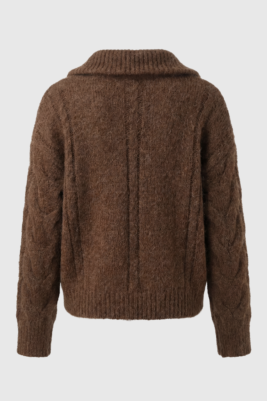 Victoria | Cozy Long Cardigan Sweater with Zipper Closure - Lumina