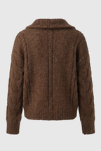 Victoria | Cozy Long Cardigan Sweater with Zipper Closure - Lumina