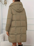 Victoria | Cozy Longline Hooded Puffer Coat with Practical Pockets - Lumina