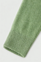 Victoria | Cozy Olive Green Sweater with Flattering V-Neck - Lumina