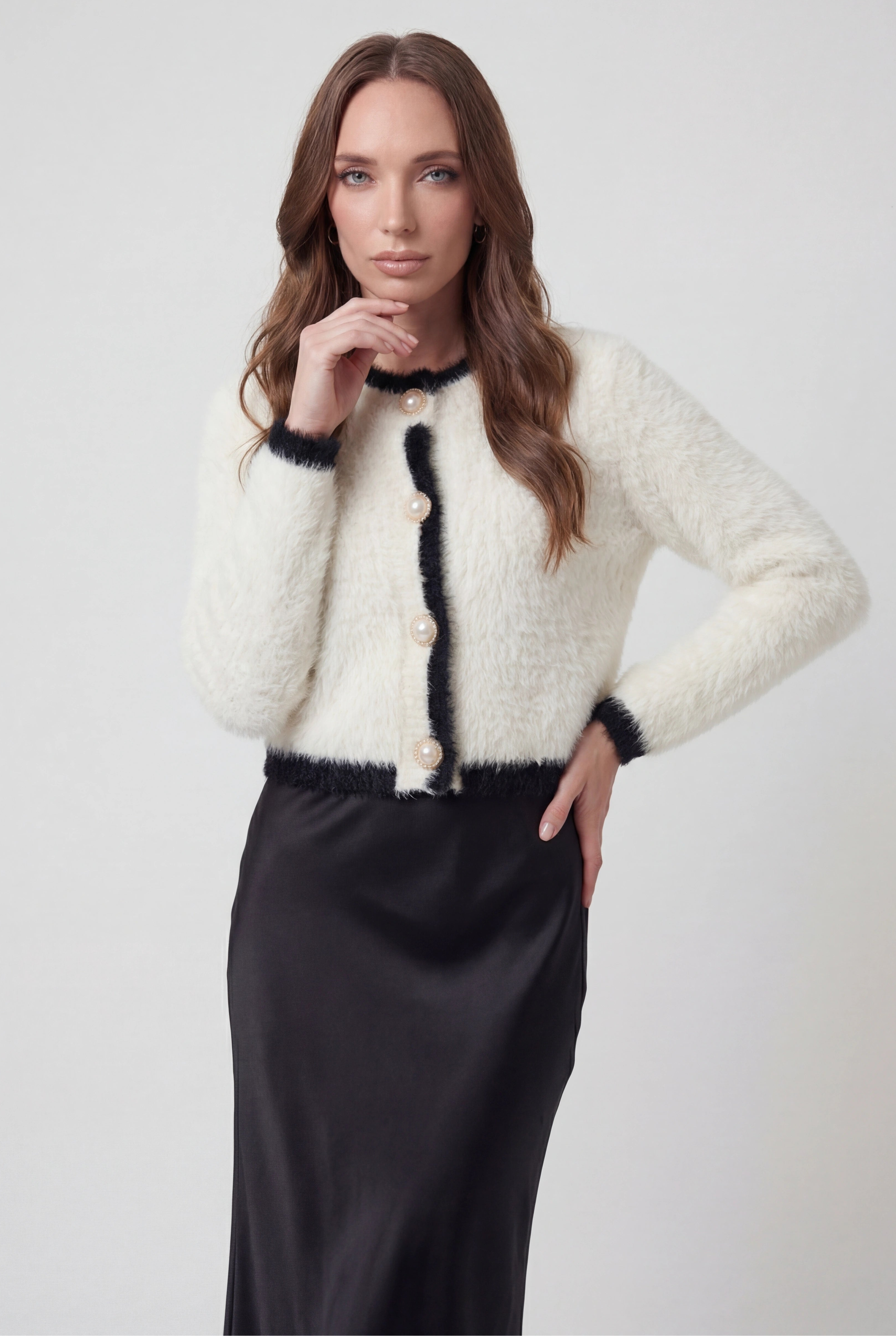 Victoria | Cozy Open-Front Cropped Cardigan Sweater for Women - Lumina