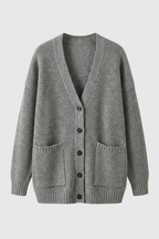 Victoria | Cozy Oversized Long Cardigan with Ribbed Details - Lumina