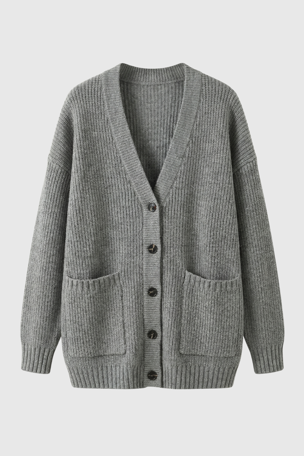 Victoria | Cozy Oversized Long Cardigan with Ribbed Details - Lumina