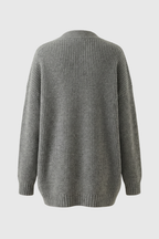 Victoria | Cozy Oversized Long Cardigan with Ribbed Details - Lumina