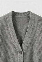 Victoria | Cozy Oversized Long Cardigan with Ribbed Details - Lumina